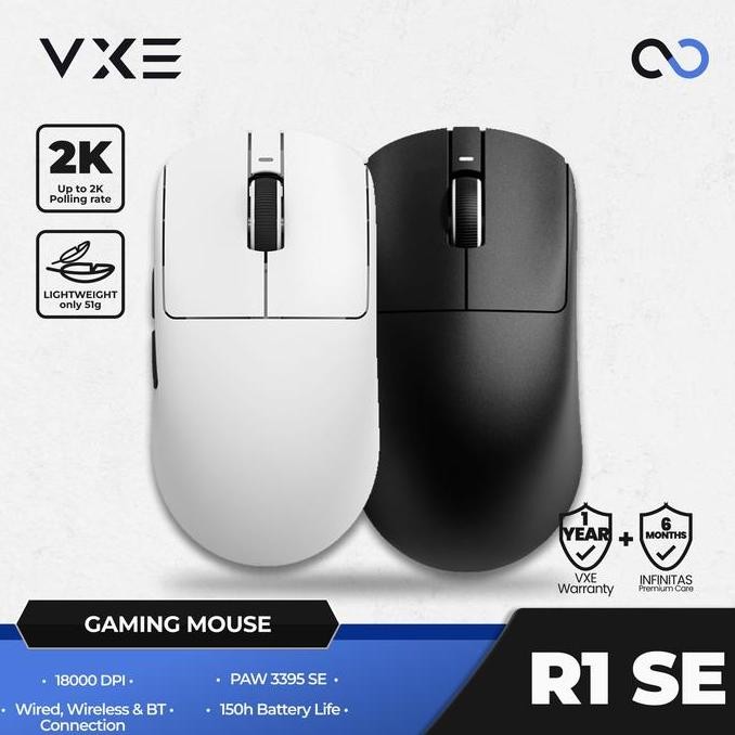 VXE R1 SE+ Wireless Light Weight PAW3395 SE Gaming Mouse TEG