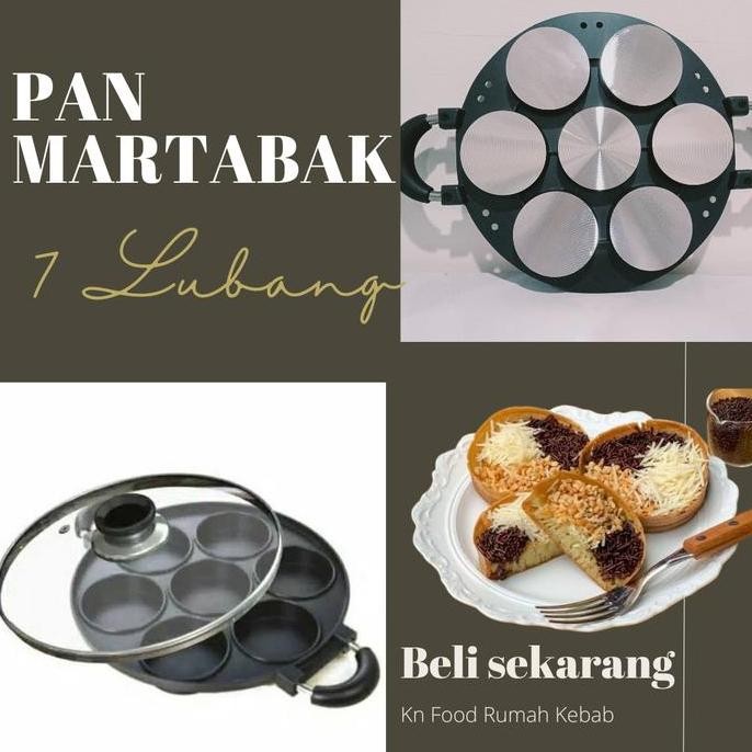 Cetakan Martabak Mini / Cetakan Kue / Super Cake Pan 7 Lubang Polos