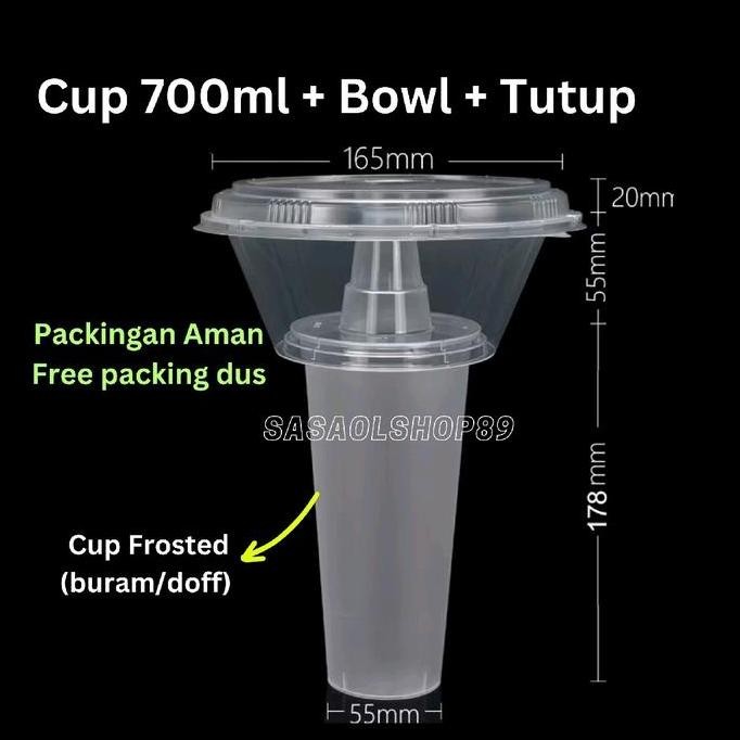 Cup SNACK TRAY BOWL (10PCS) Mangkok + cup cup injeksi Gelas plastik thinwall