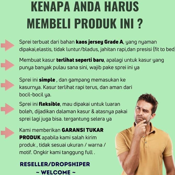 SARUNG KASUR RESLETING (SET) 90X200 / BUNGKUS COVER KASUR BUSA