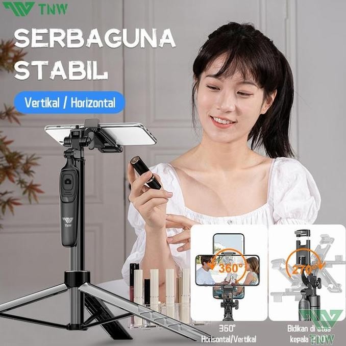 TERLARIS TNW T19 TONGSIS TRIPOD BLUETOOTH TONGSIS TRIPOD 190CM TONGSIS HP BLUETOOTH REMOTE SELFIE ST