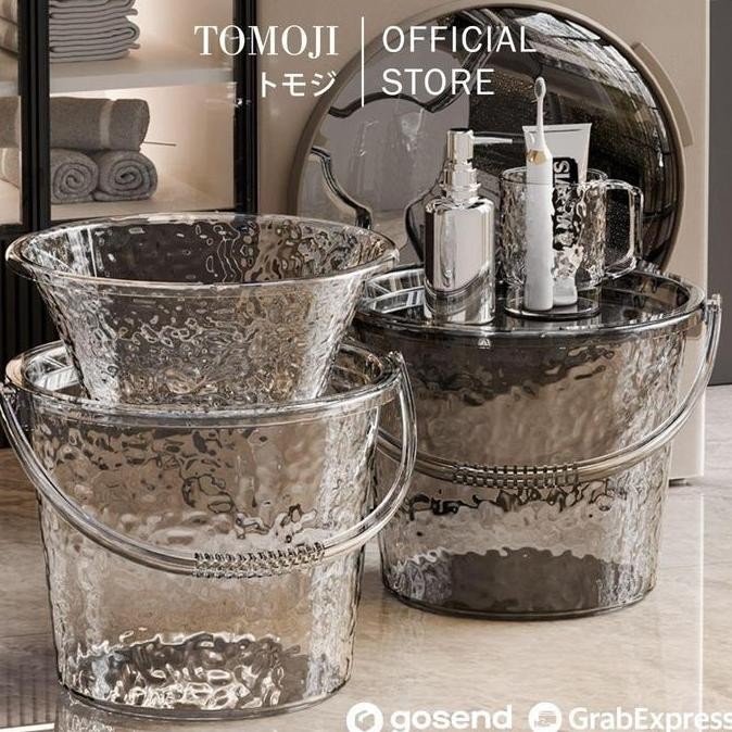 TOMOJI Ember Gayung Baskom - Perlengkapan Mandi Minimalis Estetik & Berkualitas, Desain Modern, Coco