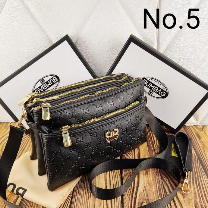 BAMBEG - Tas Selempang 4 ruang FREEBOX TAS SELEMPANG WANITA BUMBAG 4RUANG - TAS 4 ruang geisya 19150
