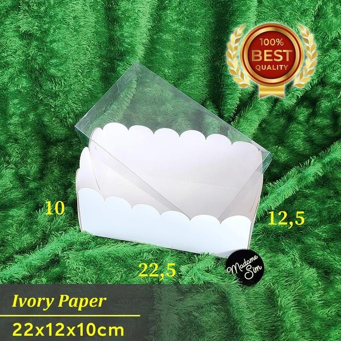 BOX MIKA PUTIH - DUS KUE - KOTAK - KARDUS 22x12x10