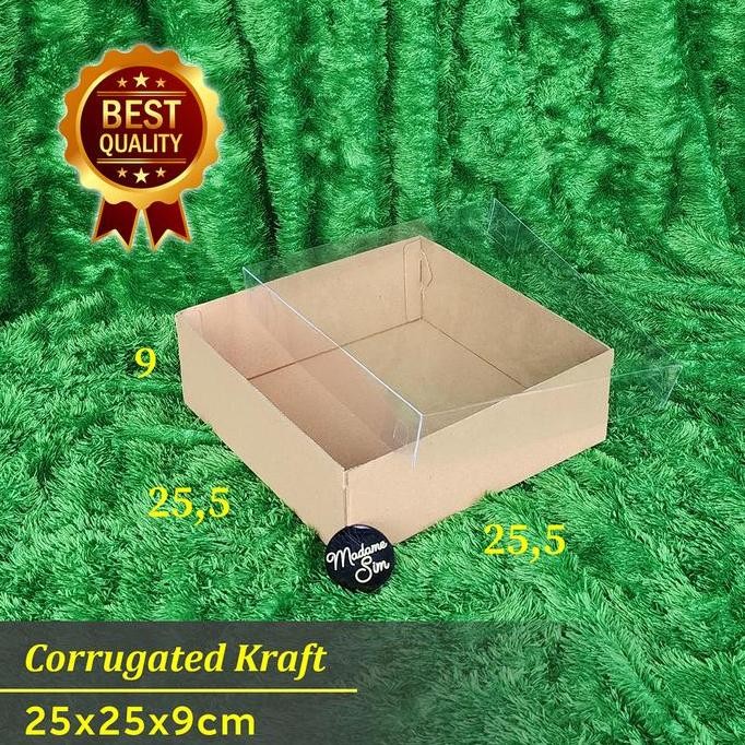 BOX MIKA - DUS KUE - KOTAK - KARDUS 25x25x9 CM