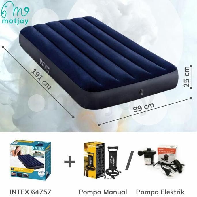 Kasur Angin Intex Durabeam Twin Blue Intex 64757