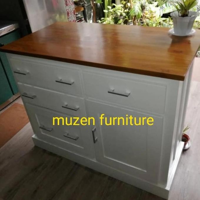 KITCHEN ISLAND MEJA RAK DAPUR TOP JATI