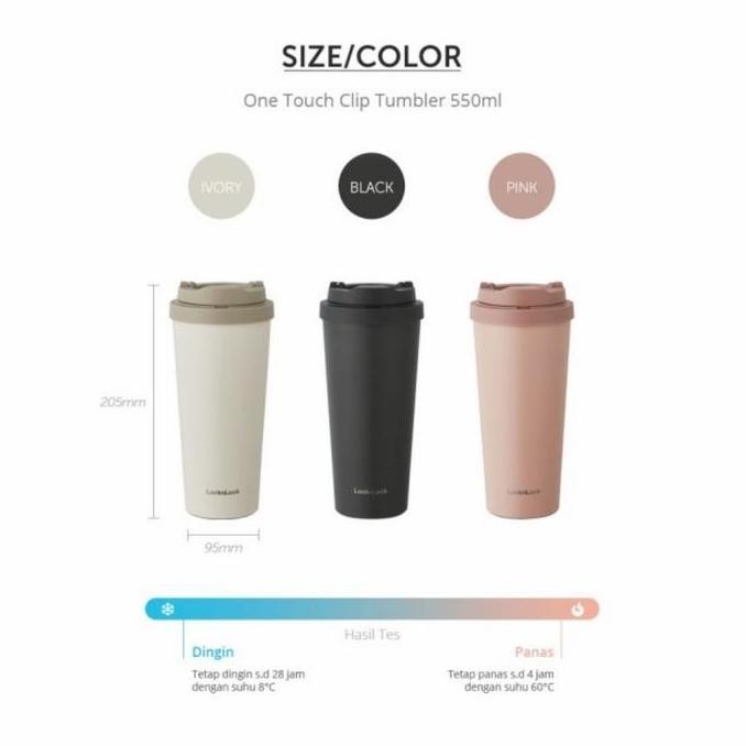 Locknlock One Touch Clip Tumbler 550Ml - Lhc3249