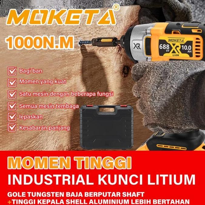ENRIO- impek baterai impact wrench impact baterai impact cordless mesin impact Mobil Impact Baterai 