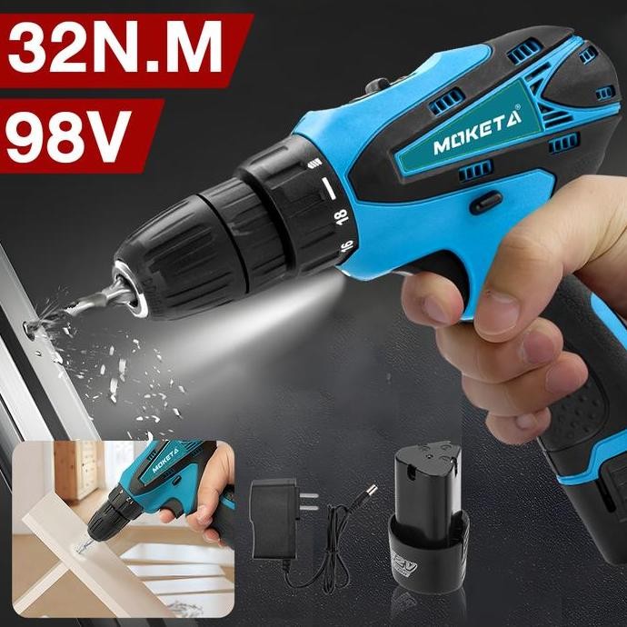 ENRIO- Mesin Bor Baterai Tangan 98V Bor Listrik Bor cas Bor mini Bor portable Bor Portable Obeng lis