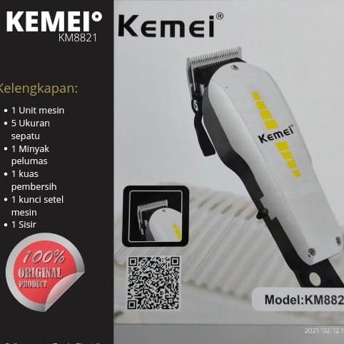 Mesin Cukur Rambut Listrik Original Kemei KM-8821 / Alat Cukur Rambut Elektrik Kemei KM8821