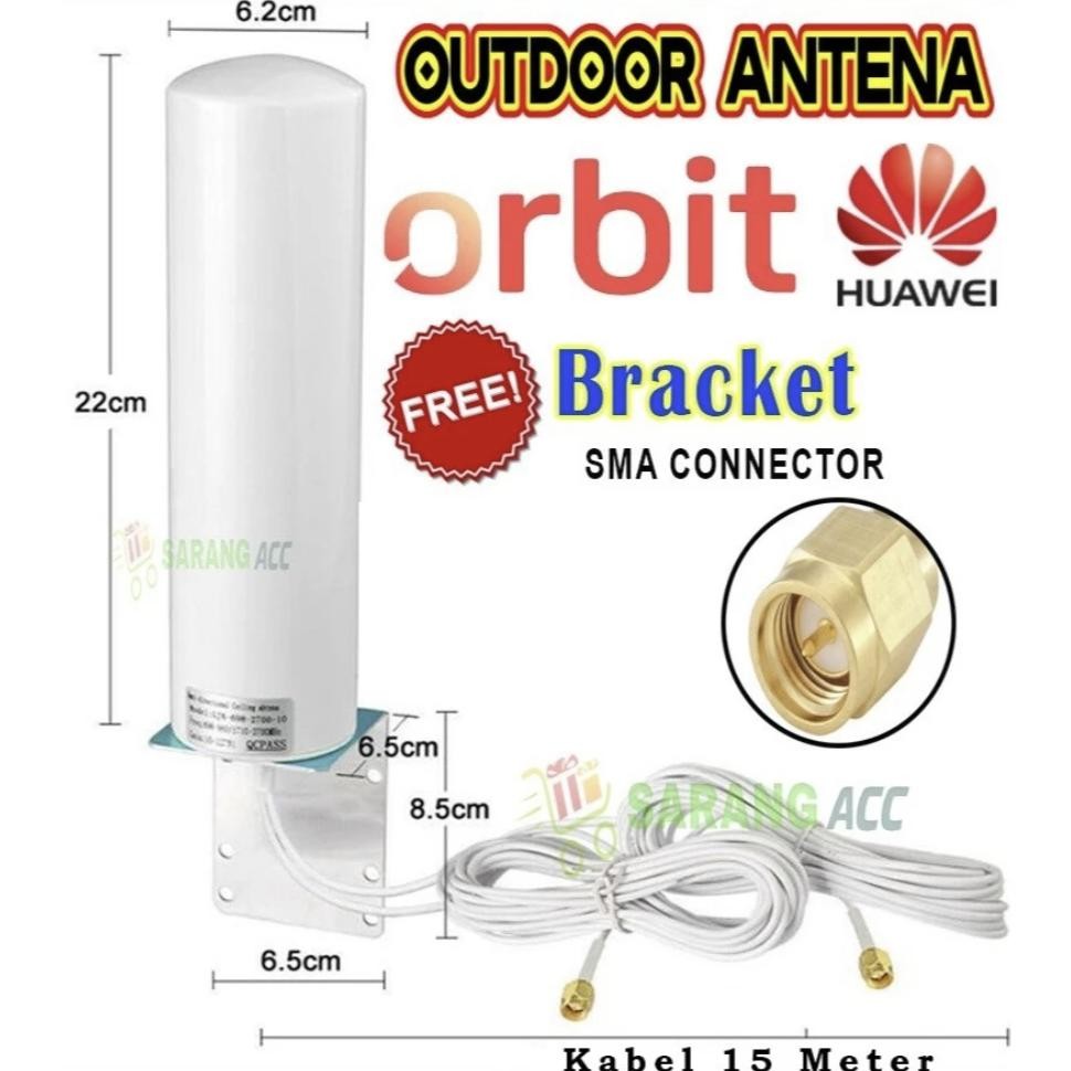 ELIYU- SMARTCOM - Antena Modem Router GSM Wifi 4G LTE Outdoor SMA Male Huawei Telkomsel Orbit Star Z