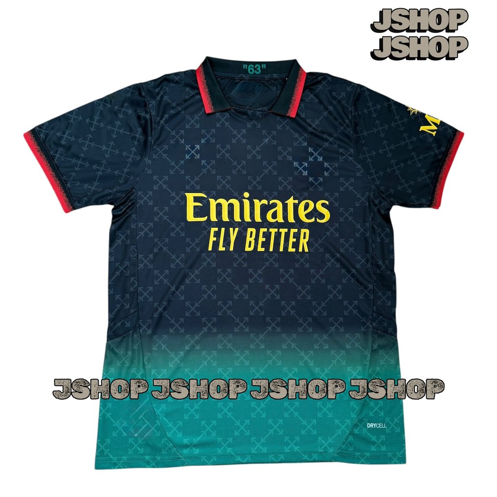 JERSEY BOLA JERSEY FUTSAL JERSEY SEPAK BOLA BAJU OLAHRAGA AC MILAN OFF WHITE HITAM 2024 2025