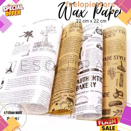 COD Wax Paper 25pcs/ Korean Bento Cake/ Baking Paper English Cake 22cm x 22cm