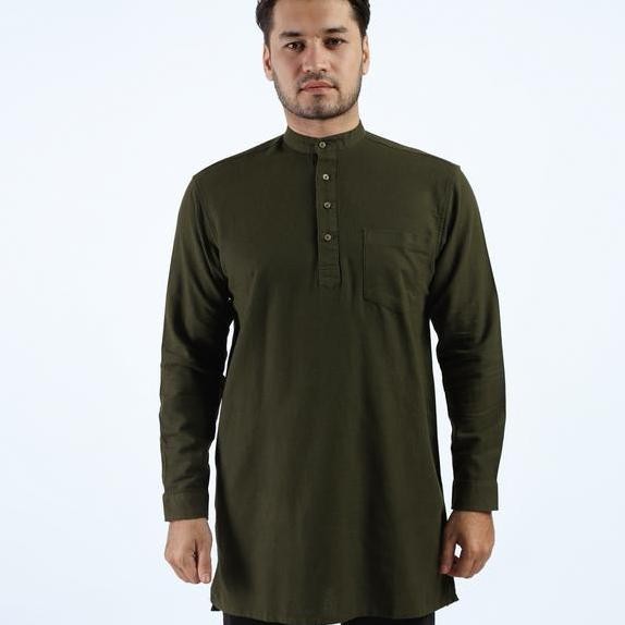Larusso X Rizky Ridho Koko Kurta Organic Cotton Changi Army