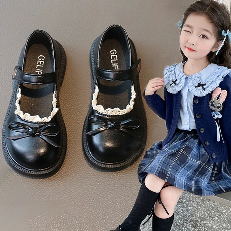 [COD]Sepatu putri Lolita anak-anak baru, sepatu sol lembut gaya Inggris untuk anak perempuan