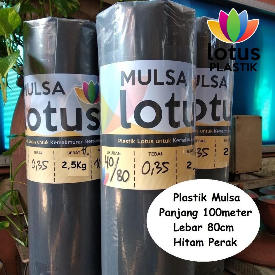 EDELWEIS- Plastik Mulsa Plastik Pertanian Plastik Hitam Perak 1 Rol Roll Lebar 80 Cm Panjang 100 Met