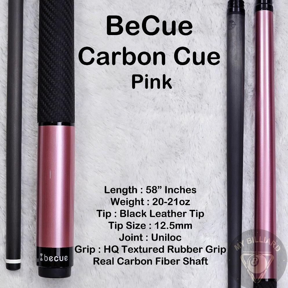 albertGokil- BeCue Carbon Cue Stick Pink - Stik Billiard Carbon Shaft