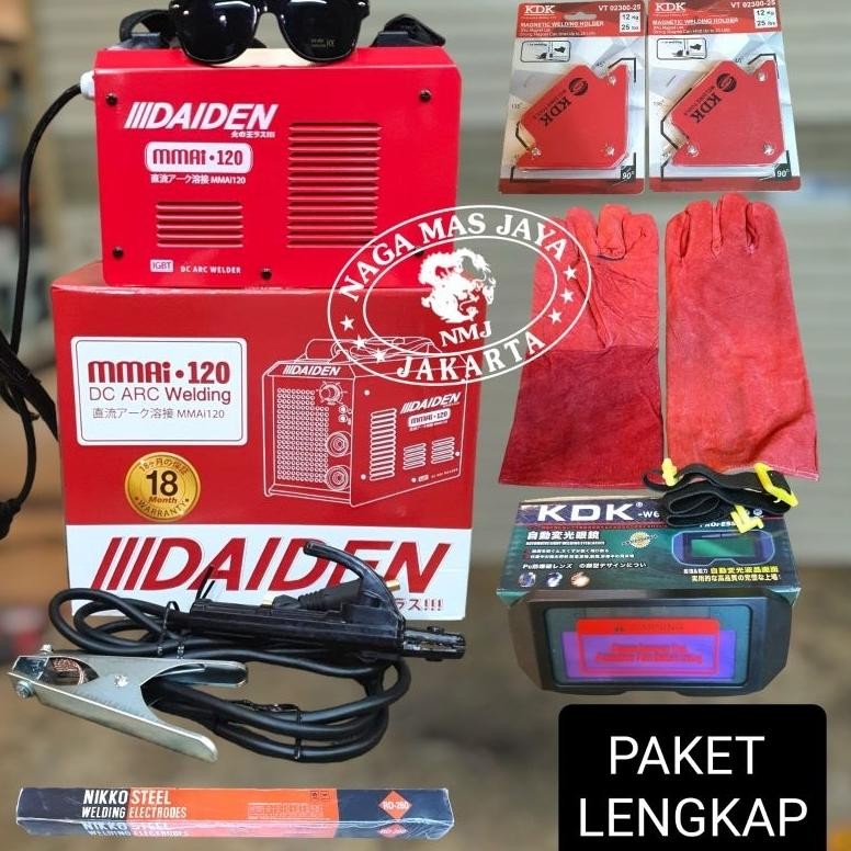 FEVERFEW MESIN LAS DAIDEN MMAi 120 TRAVO LAS INVERTER DAIDEN MMAI 120 MESIN LAS 120A 900 WATT DAIDEN