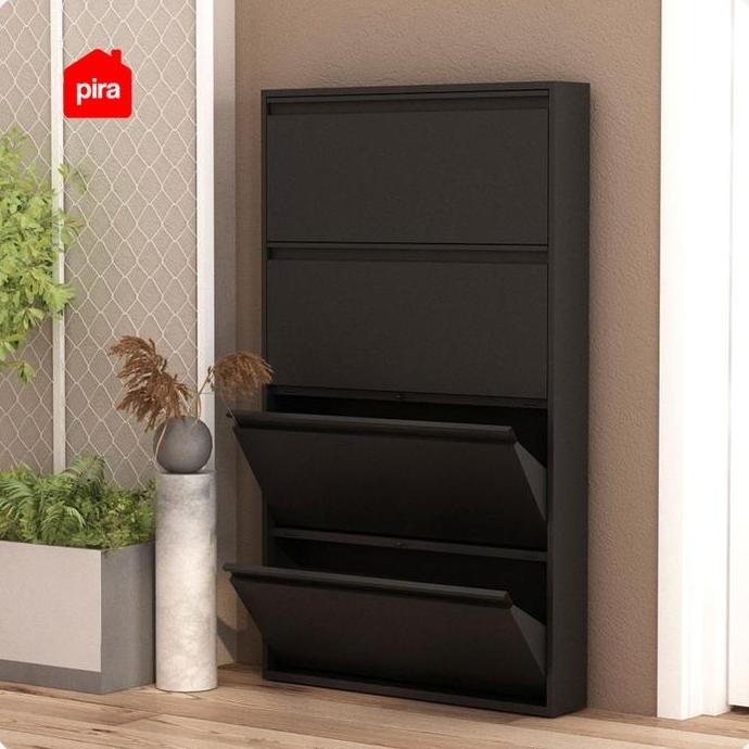 Lemari Rak sepatu besi tertutup gantung 80cm 20ps anti rayap BANDUNG