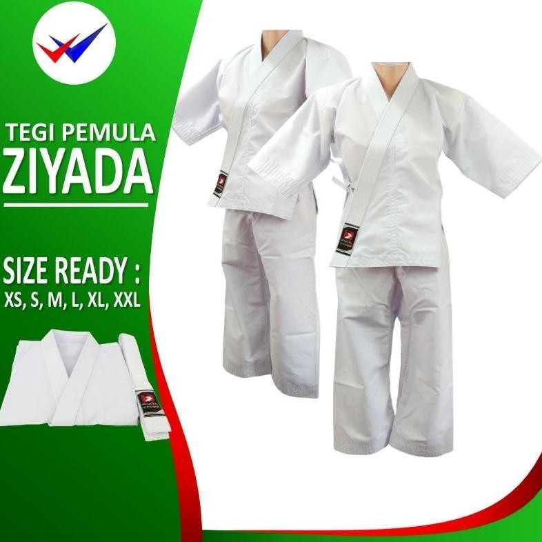 Baju seragam karate Ziyada pemula pakaian tegi gi judo aikido jujitsu