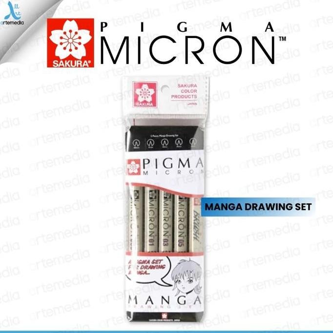 DRAWING PEN SAKURA PIGMA MICRON MANGA DRAWING SET ORIGINAL DAN TERPERCAYA