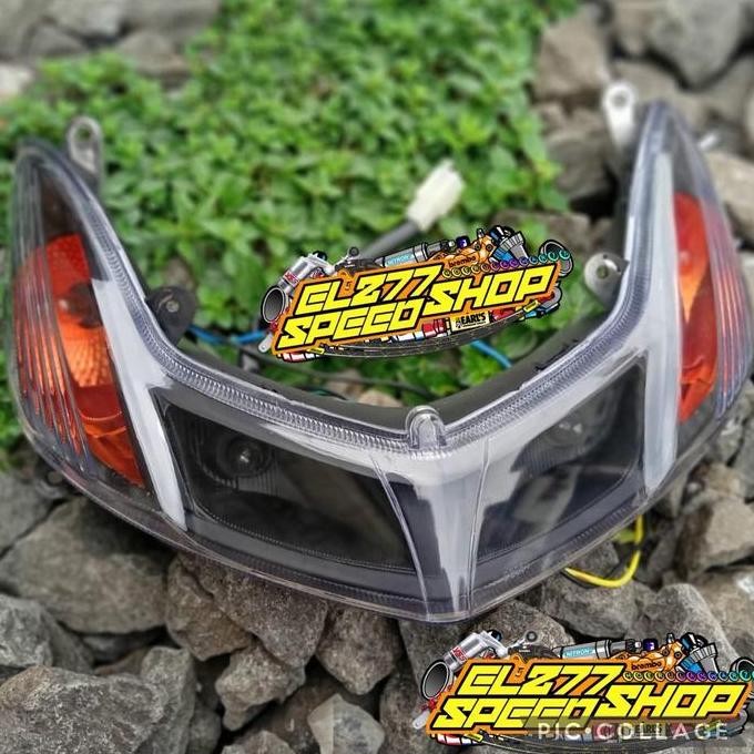 Promo Reflektor Lampu Sen Sein Mio Smile Smoke hitam Plus Soket Lampu Sen Depan Mio Smile cuatom Smo