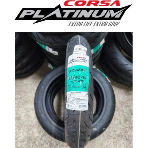 Baru (RING 14 ) 80 80 14 Ban Motor Soft Compound CORSA R46 / Mr.X / K6039 / SLASH TUBELESS FREE PENT