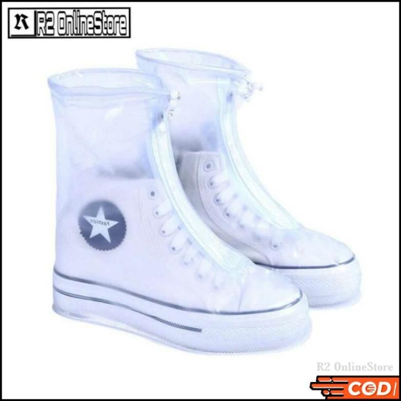 Bisa Cod Cover Hujan Sepatu Reusable Rain Boot Cover Ukuran Xxl Xl M S Jas Hujan Sepatu Boot Rain Sh