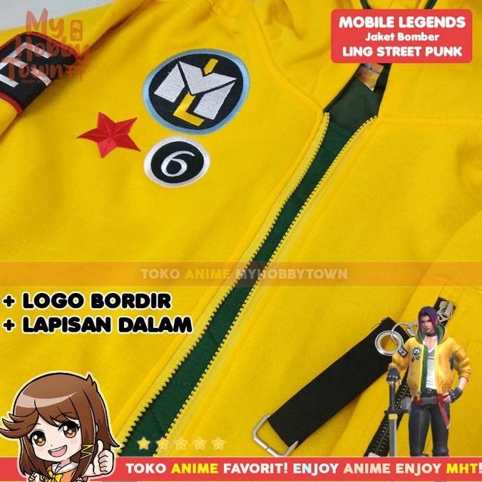 Jaket Mobile Legend Ling Street Punk Starlight Kostum Cosplay