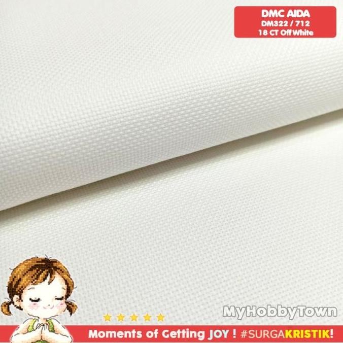 Kain Sulam Kristik Strimin Aida DMC 18ct 712 DM322