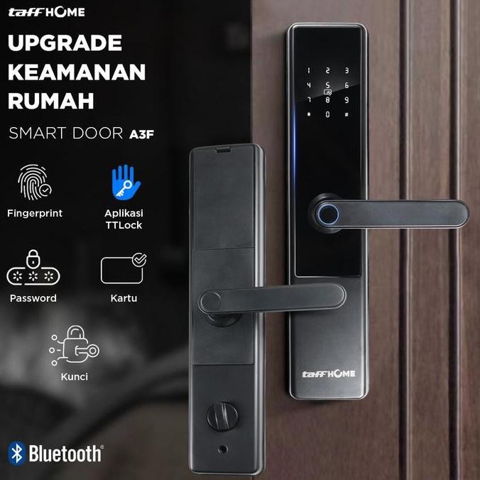 TaffHOME Smart Door Lock Fingerprint Password Bluetooth Card TTLock - A3F