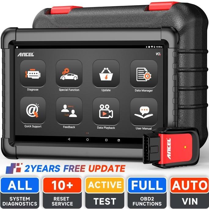JHONCIE- Bahasa IndonesiaAncel X6 Bluetooth Obd2 Scanner Alat Diagnosis Mobil Active Test Tool