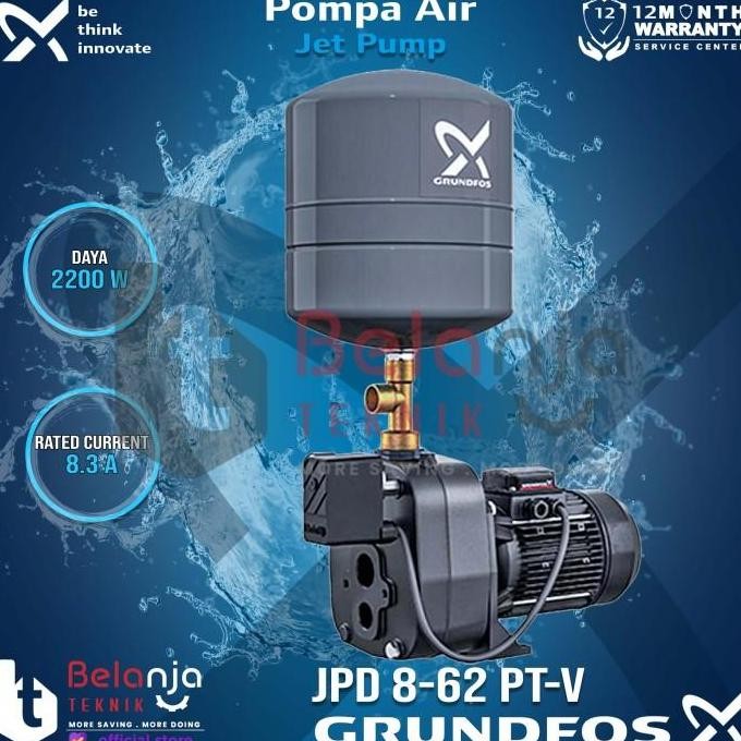 JUNXIENA GRUNDFOS Mesin Pompa Air JPD 8-62 JD PT-V Jet Pump 60 Meter 1850 Watt