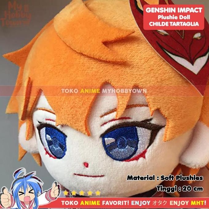 Boneka Genshin Impact Plushie - Childe, Xiao, Zhongli (dijual Satuan)