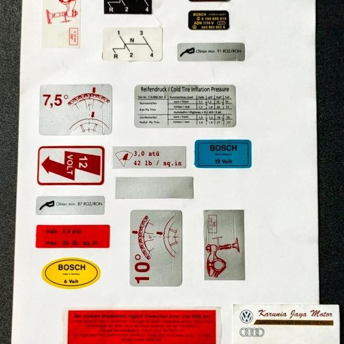STIKER BODI VW KODOK DI PART VW SPAREPART VW