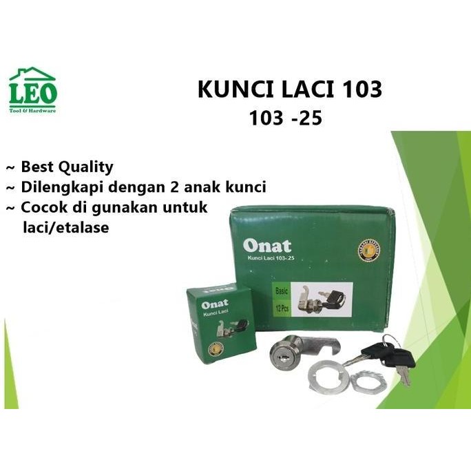 Promo Cam Lock Camlock Kunci Laci Lemari Onat 103 - 25 Mm Cod
