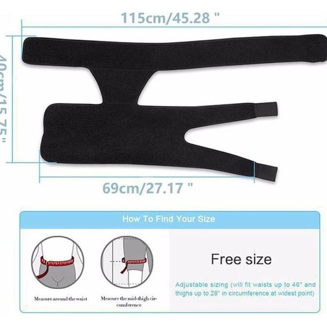 KAORU- Hip Joint Support Panjang 116cm Stabilizer Deker Paha Panggul Strap Penyangga Paha