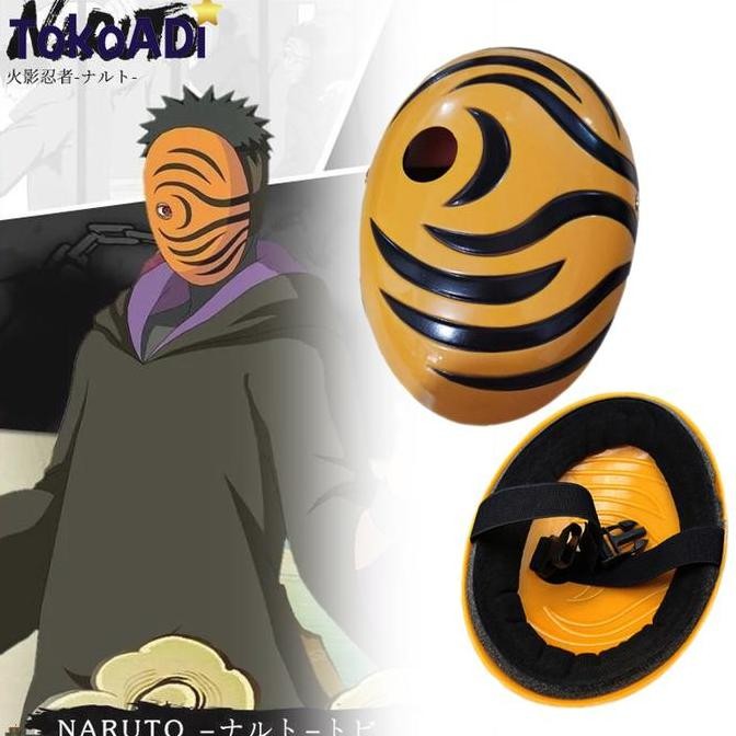 KAORU- Mask Obito Topeng Obito Kuning Topeng Uchiha Obito Cosplay Obito