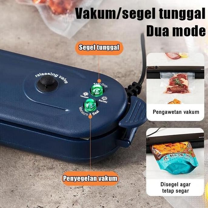 SINISTER- REAIMMesin Vacum Sealer Portable | Food Vacuum Sealer dengan Free 10pcs Plastik Embos (Day