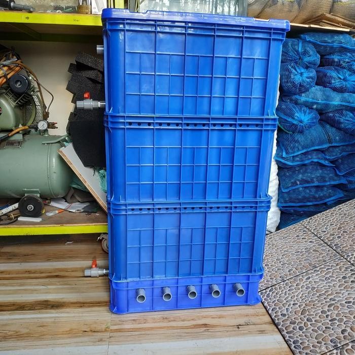 TRICKLE FILTER KOLAM IKAN 3 Box Jumbo + Box LAMPU UV