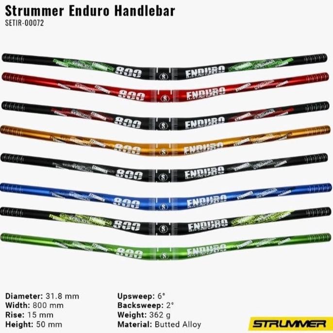 Handlebar Stang Strummer Enduro Kombi dan Anodize size 31.8 Sepeda MTB AS