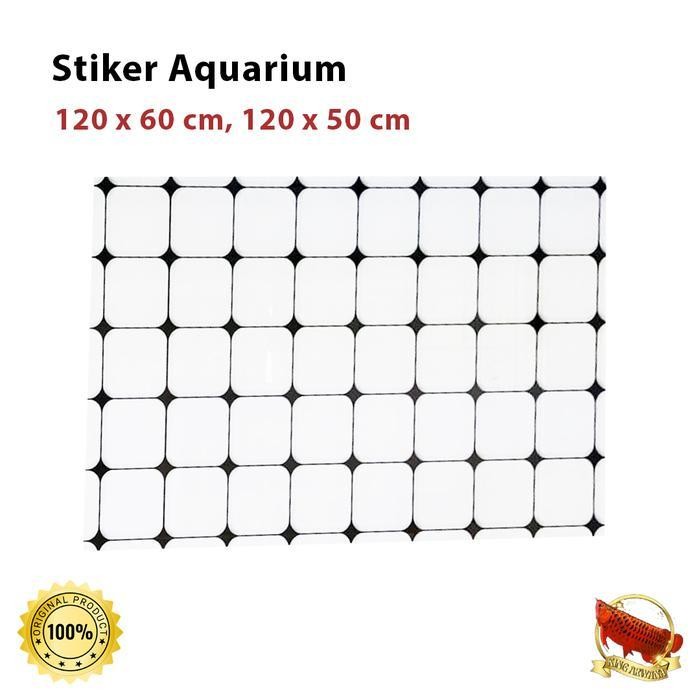 Stiker Aquarium Motif Kotak Putih Background Aquarium Premium