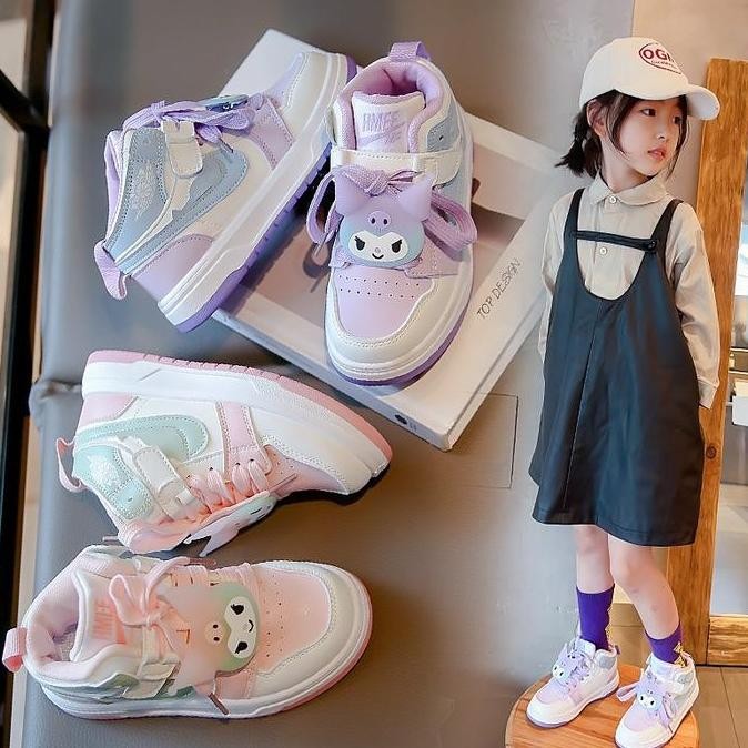 SIZE 26-37 Sepatu Sneakers Anak Perempuan Kuromi Cewek LV0676