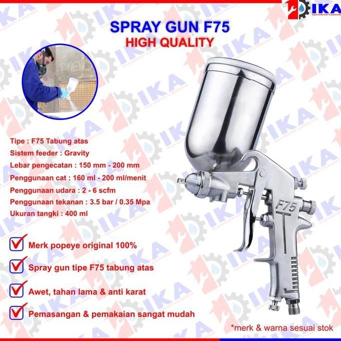 Promo Tabung Spray Sprei Gun Cat Tembok Besi Kayu Serbaguna Semprot Cpt F75 Cod