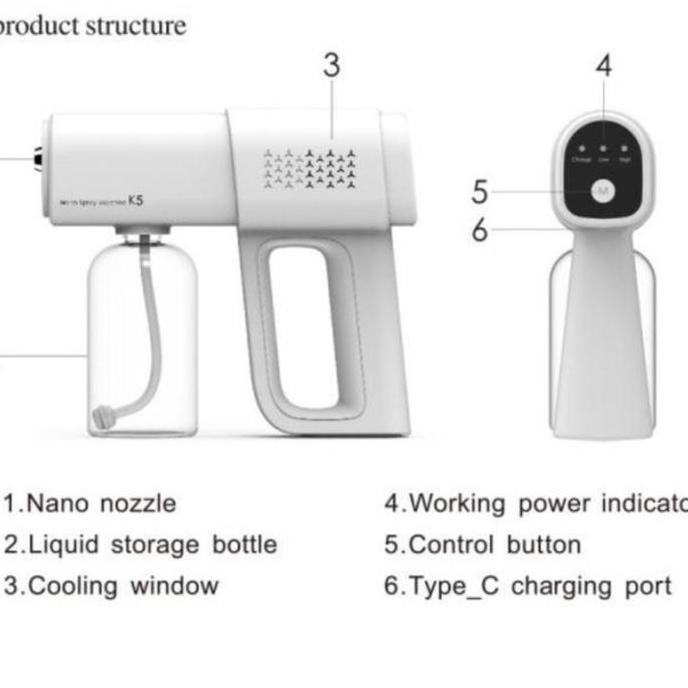Promo Nano Spray Gun Disinfectan Wireless 300Ml Cod