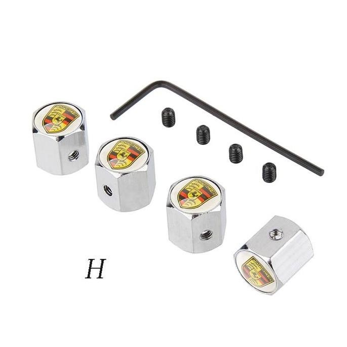 '' Yerin 4Pcs Tutup Pentil Ban Mobil Anti Maling Untuk Porsche ''