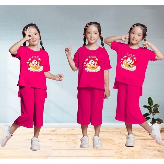 DI65 - Setelan Anak Perempuan Mixue Fruit Usia 5-13 Tahun Set Kulot Anak ORNELLA