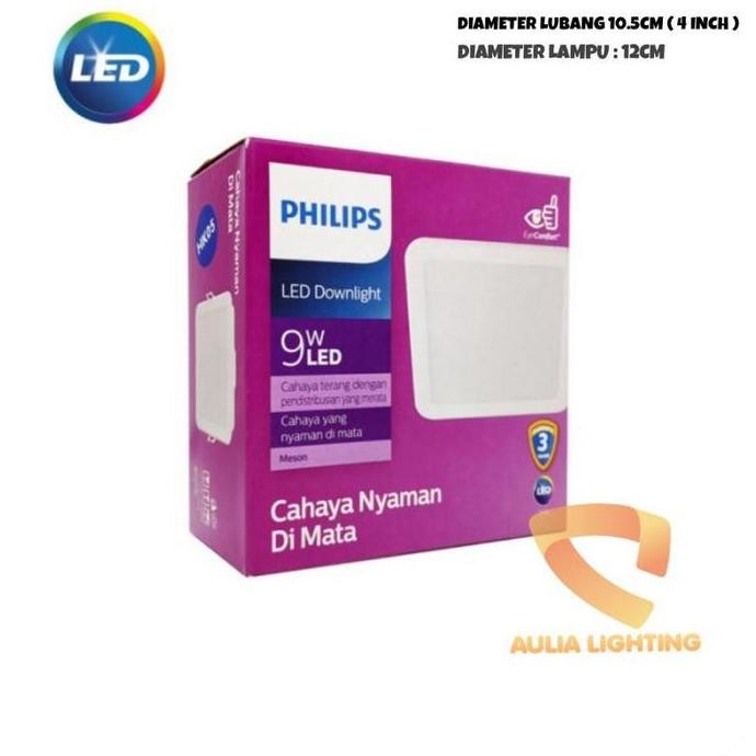 Lampu Philips Downlight LED 9w kotak meson 59451 9 watt 9watt