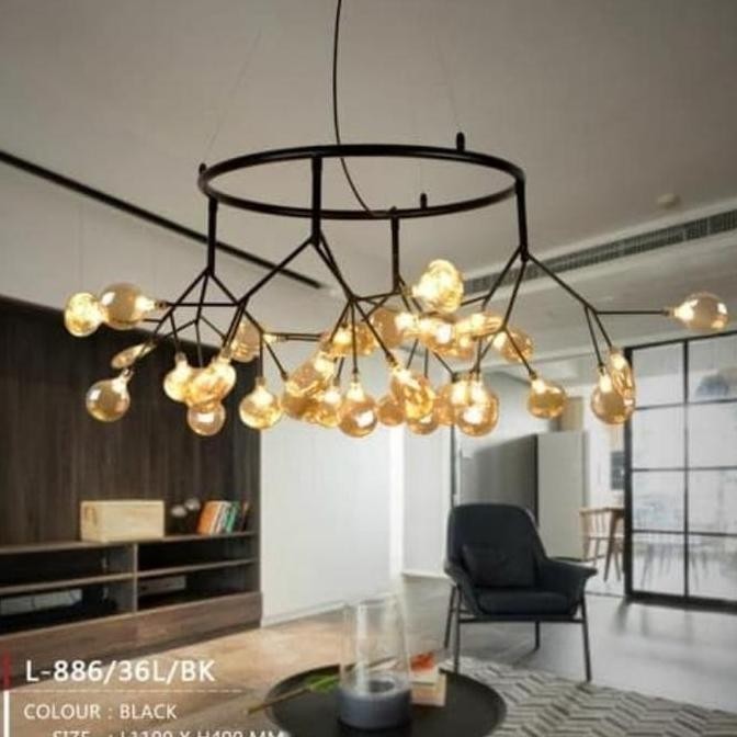 FL 688 LAMPU GANTUNG FIREFLY KUNANG KUNANG 36L BULAT MODERN LED Murah